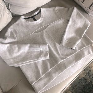 Adidas crop keyhole sweatshirt